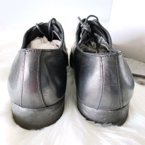 Alexander McQueen Dyed Black Oxford Leather Shoes main image 5